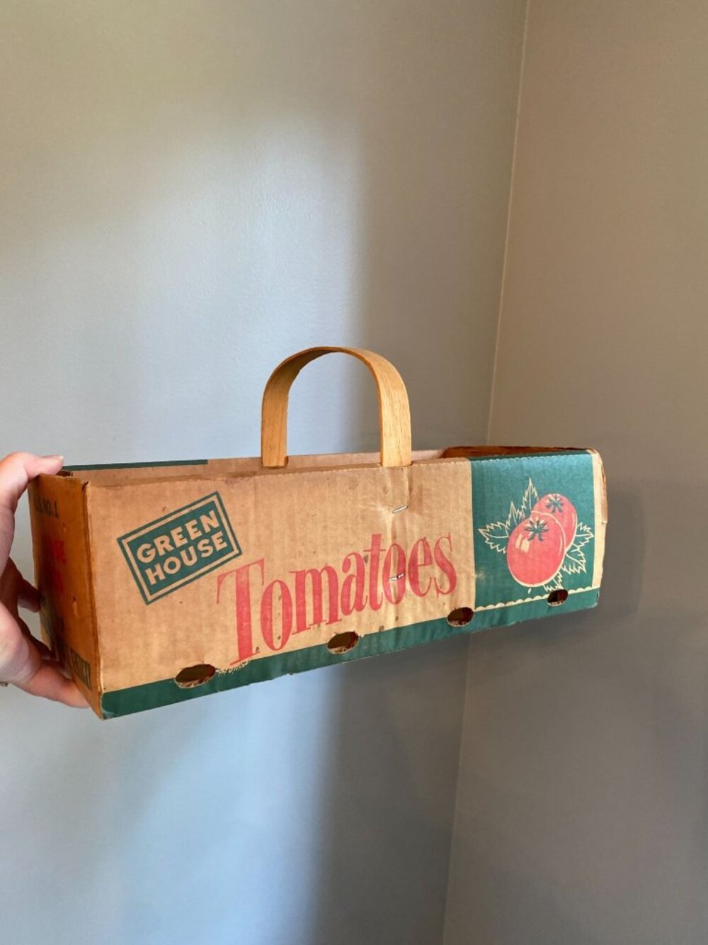 Vintage William Genenwein Greenhouse Tomato Box With Handle - Louisville KY - Ru